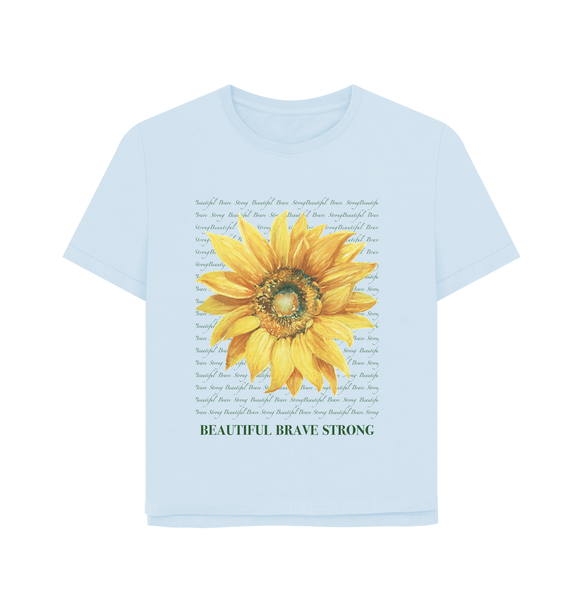 Sky Blue Printed T-shirt Front