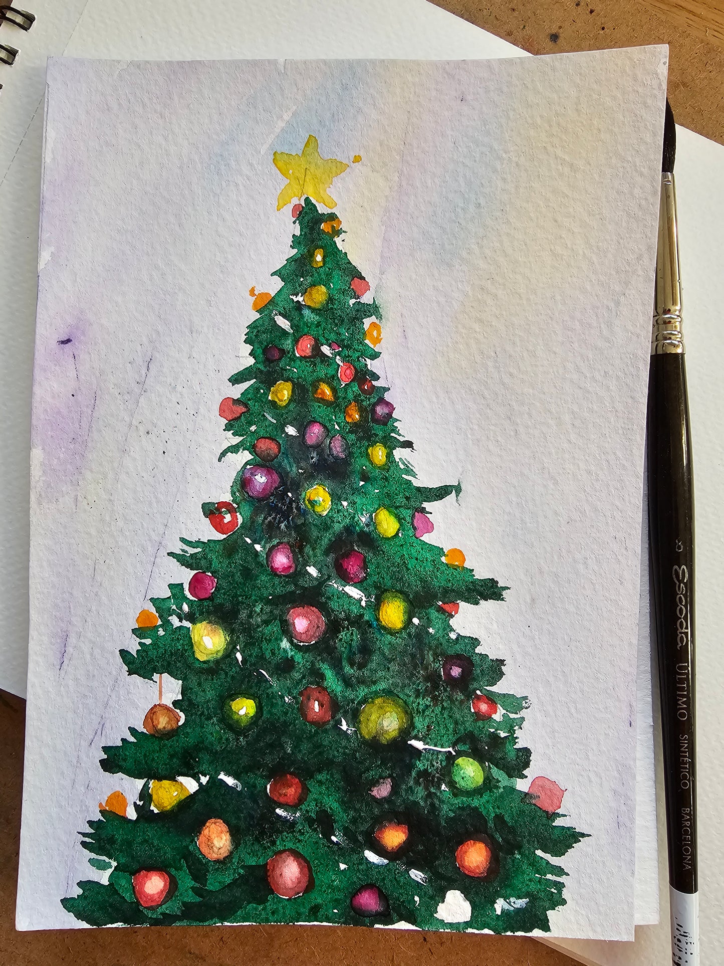 Christmas card painting workshop- Mon 24 Nov- 10 am
