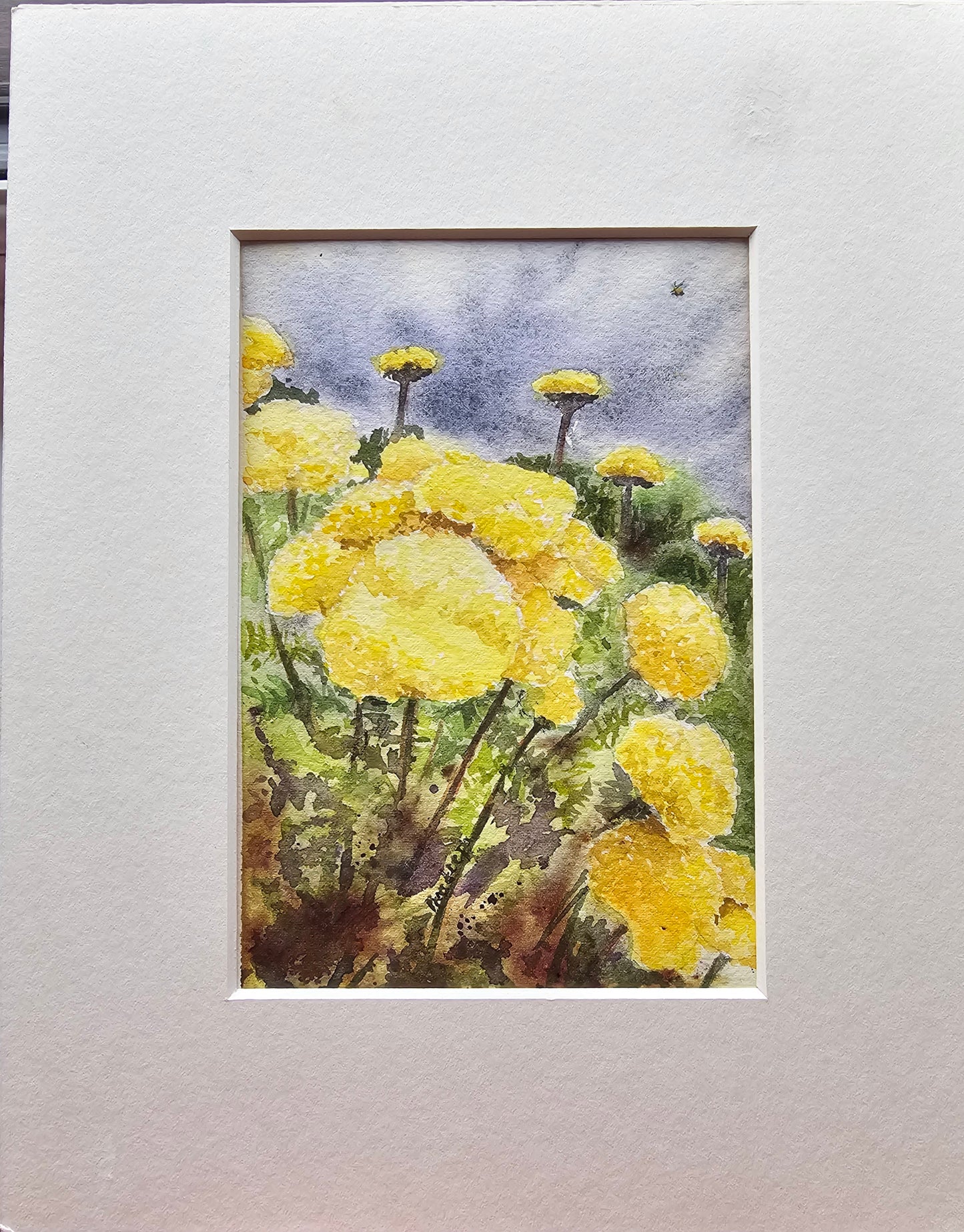 Finding Gold - original watercolour painting, framed