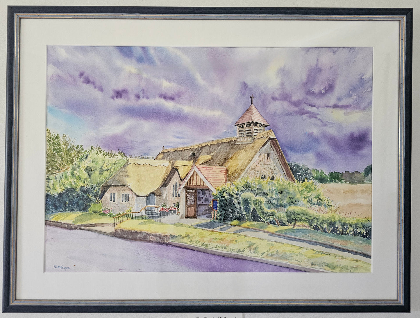 The Thatched Bell Tower- Original Watercolour Painting, 74 x 56 cm approx.