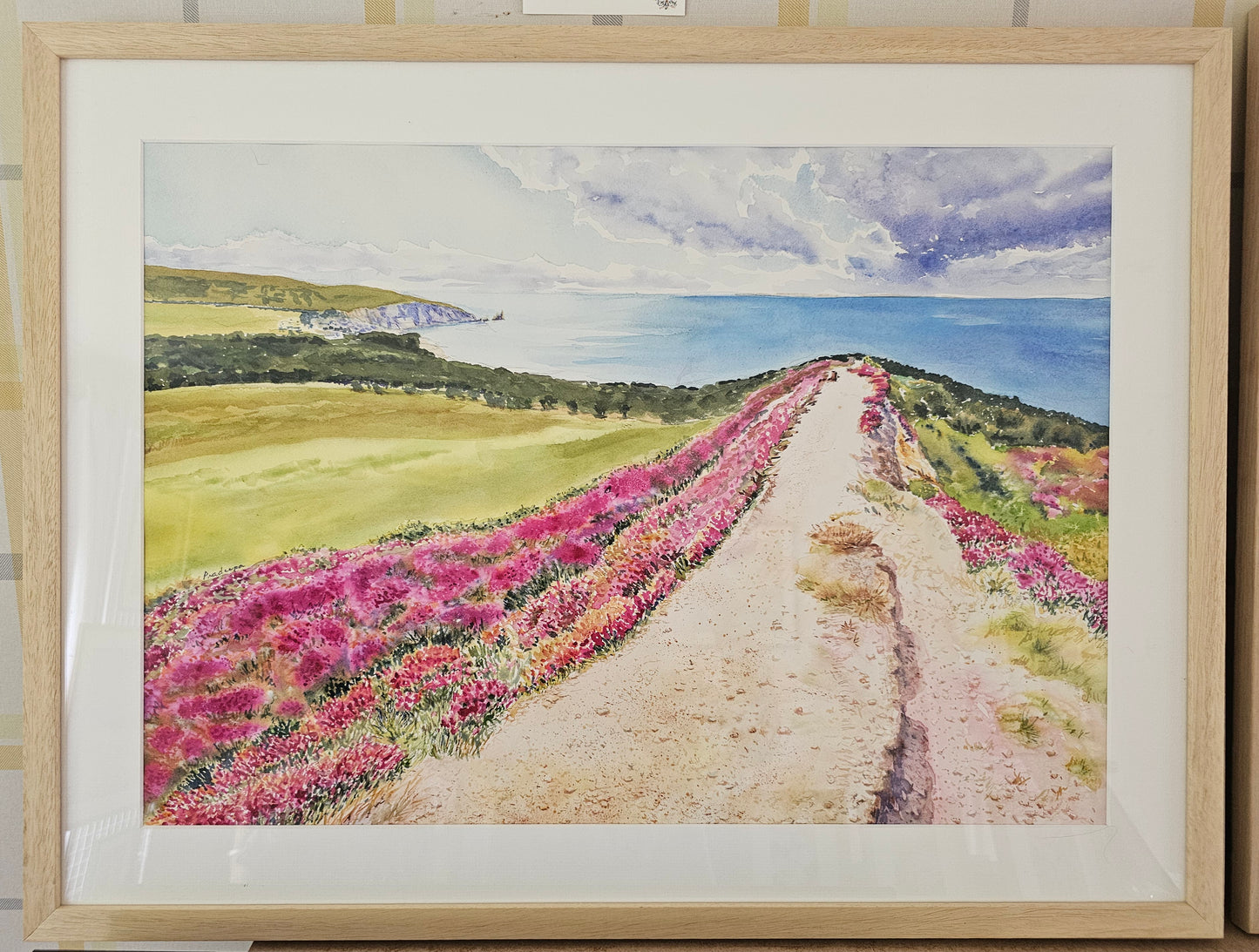 The Heather Path- Original Watercolour Painting, 72 x55 cm approx.