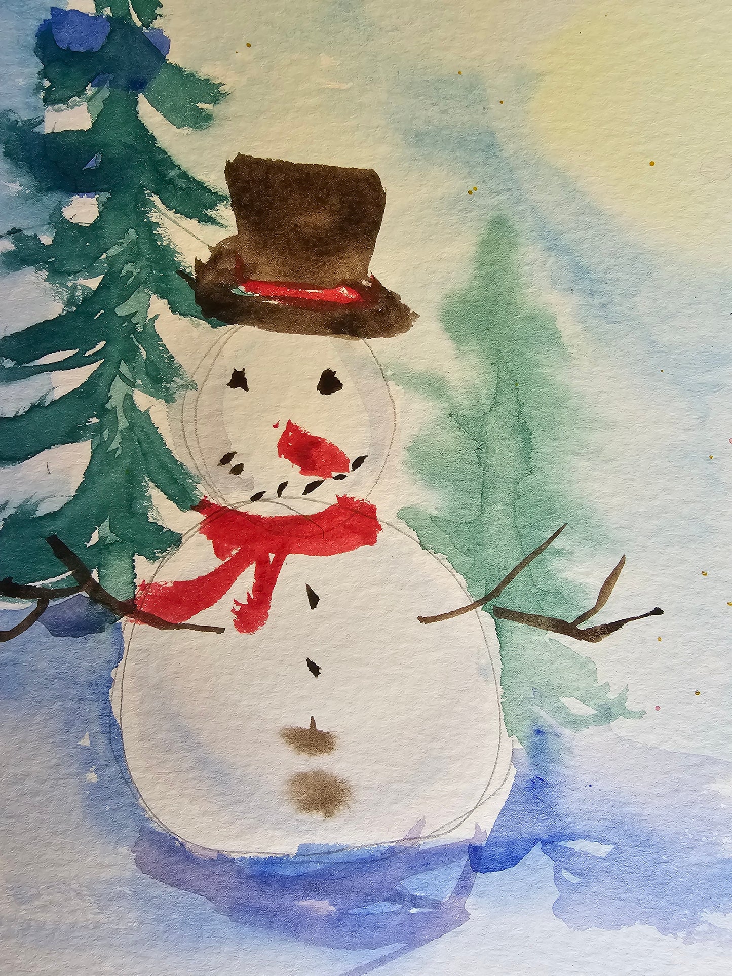 Christmas card painting workshop- Mon 24 Nov- 10 am