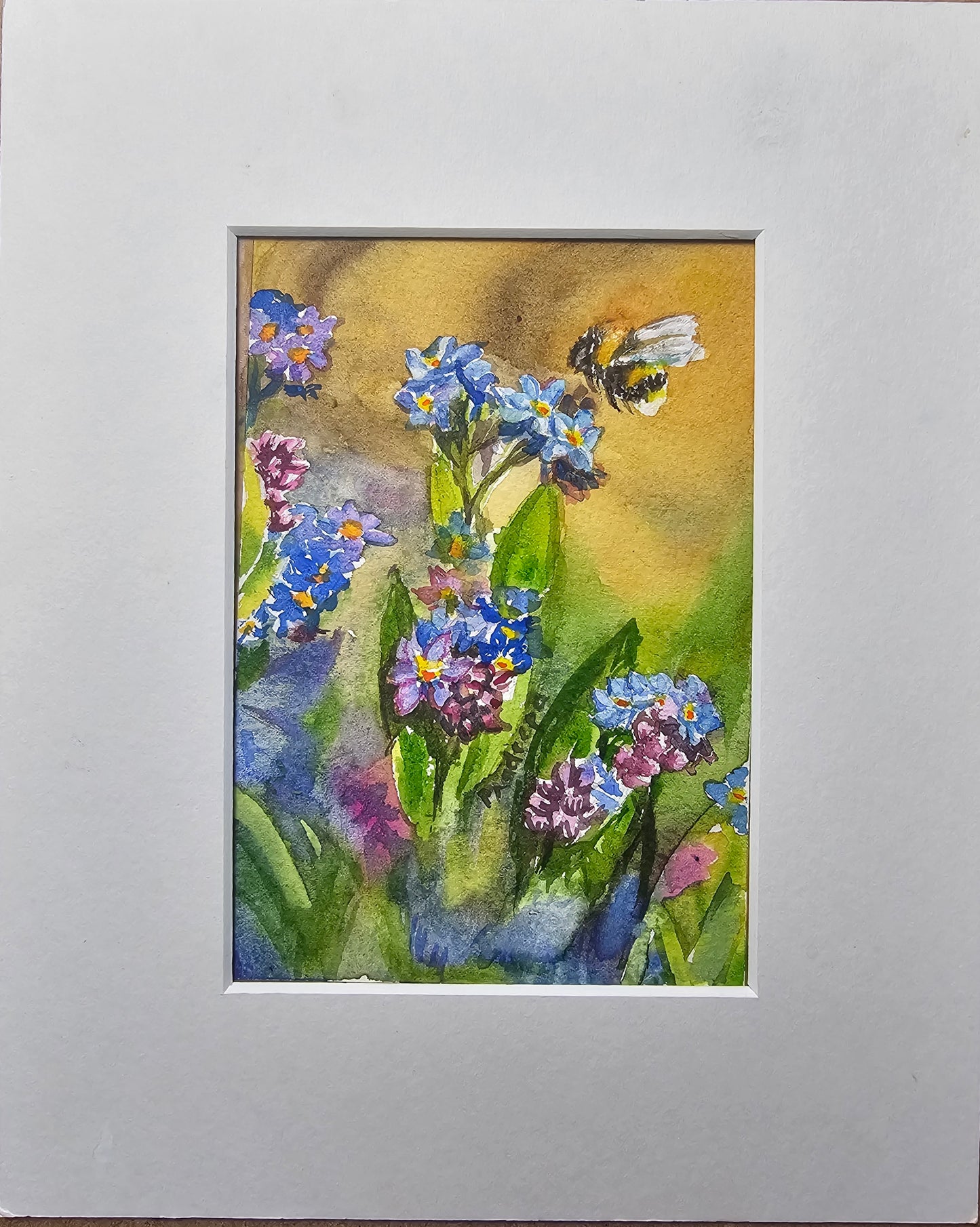 Forget Me Not - original watercolour painting- 4x6 inches