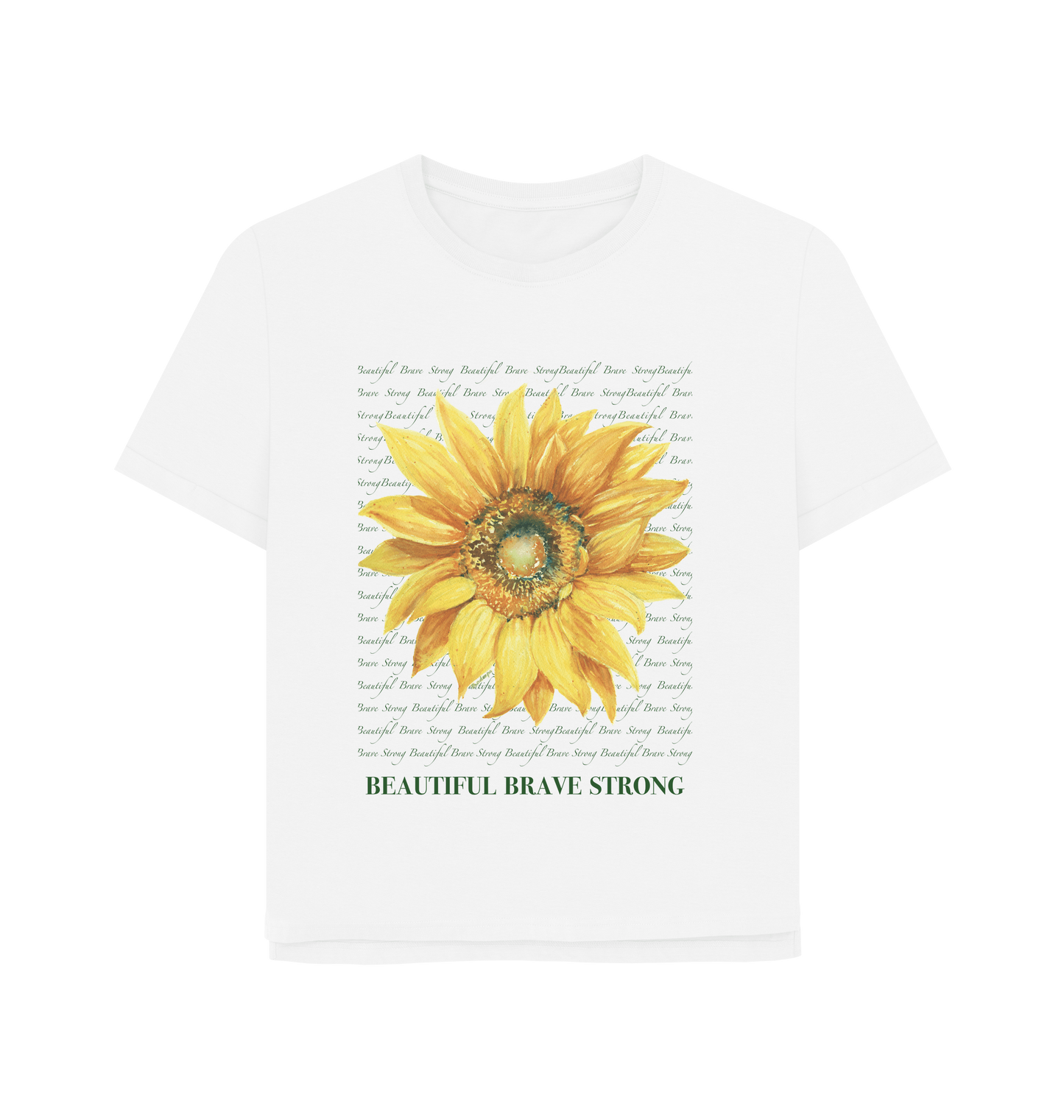 White Printed T-shirt Front