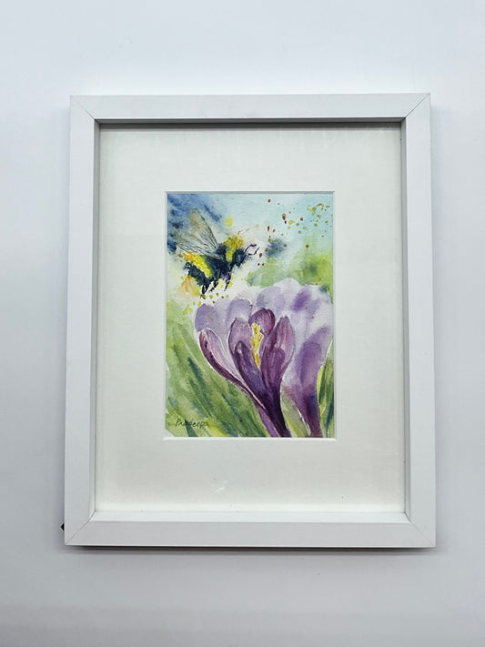 Bee There Shortly - original watercolour painting