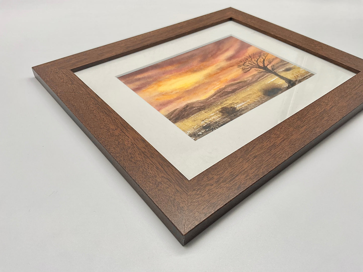 Sunset beyond The Mountains - Original Watercolour Painting