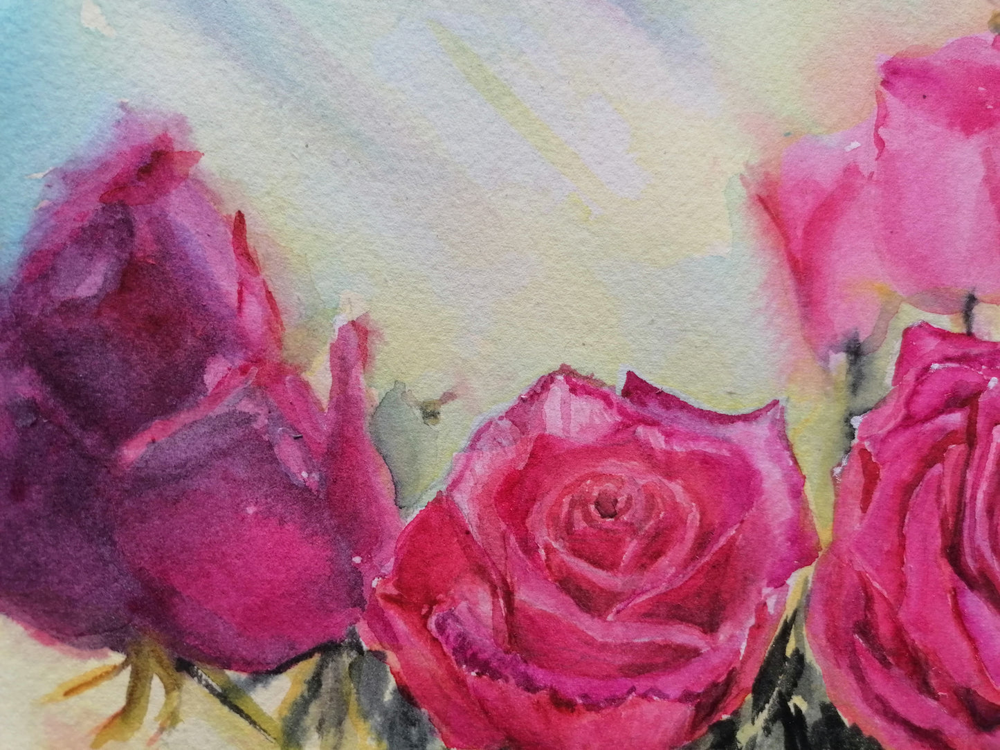 Roses Roses Everywhere- original watercolour painting