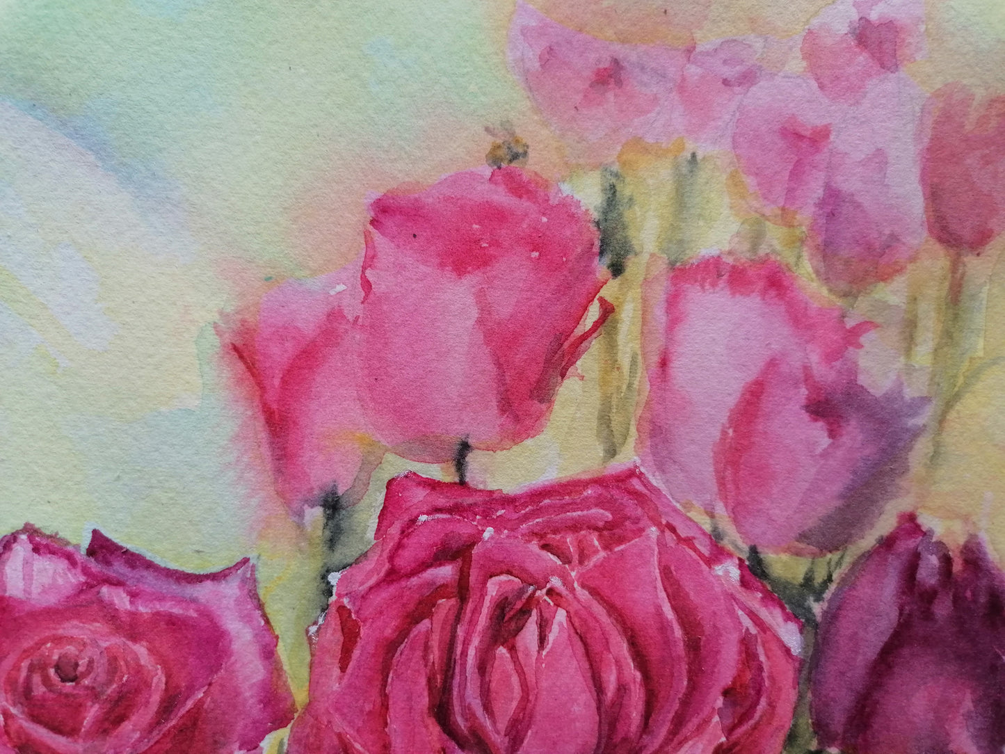 Roses Roses Everywhere- original watercolour painting
