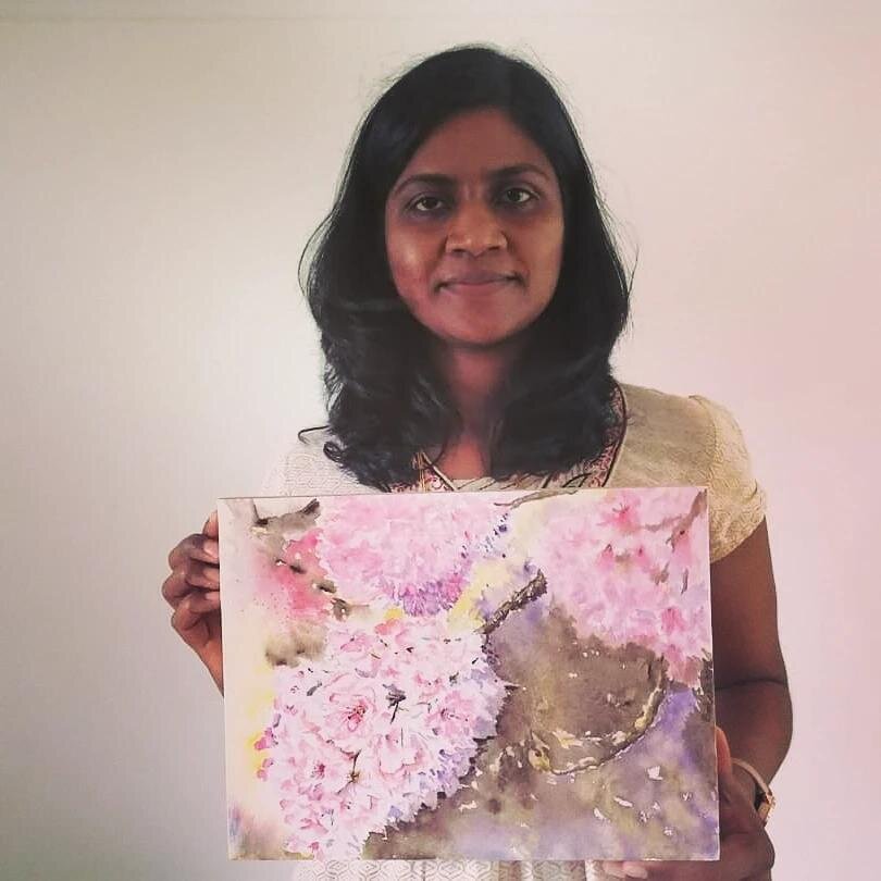 Cherry Blossoms - Original Watercolour Painting