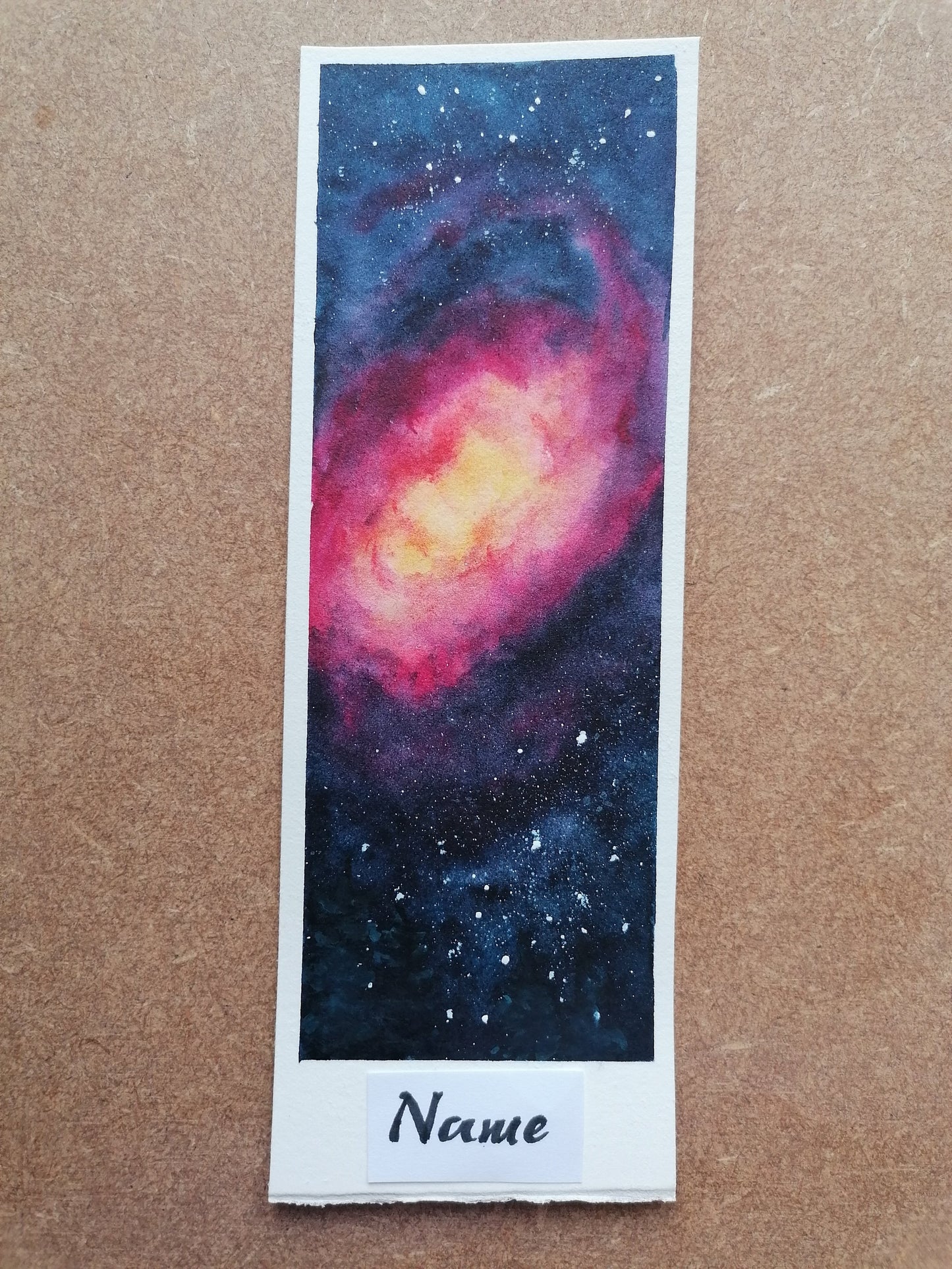 Galaxy/Night sky bookmark - Personalisable -Original Watercolour Painting