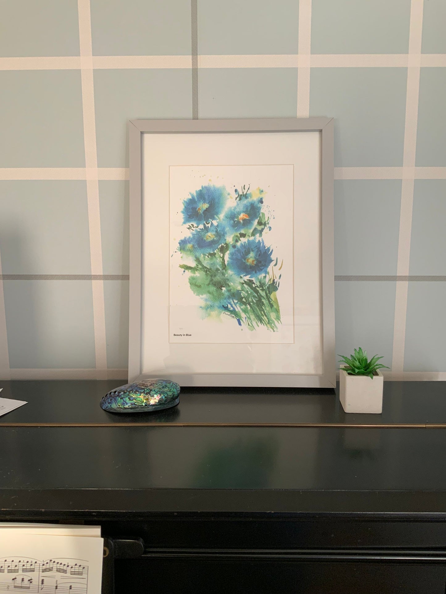 Beauty in Blue - Original Art Print - Framing options available