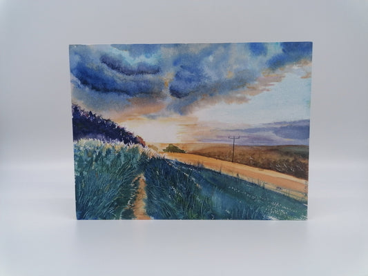 Sunset Beyond the Hill