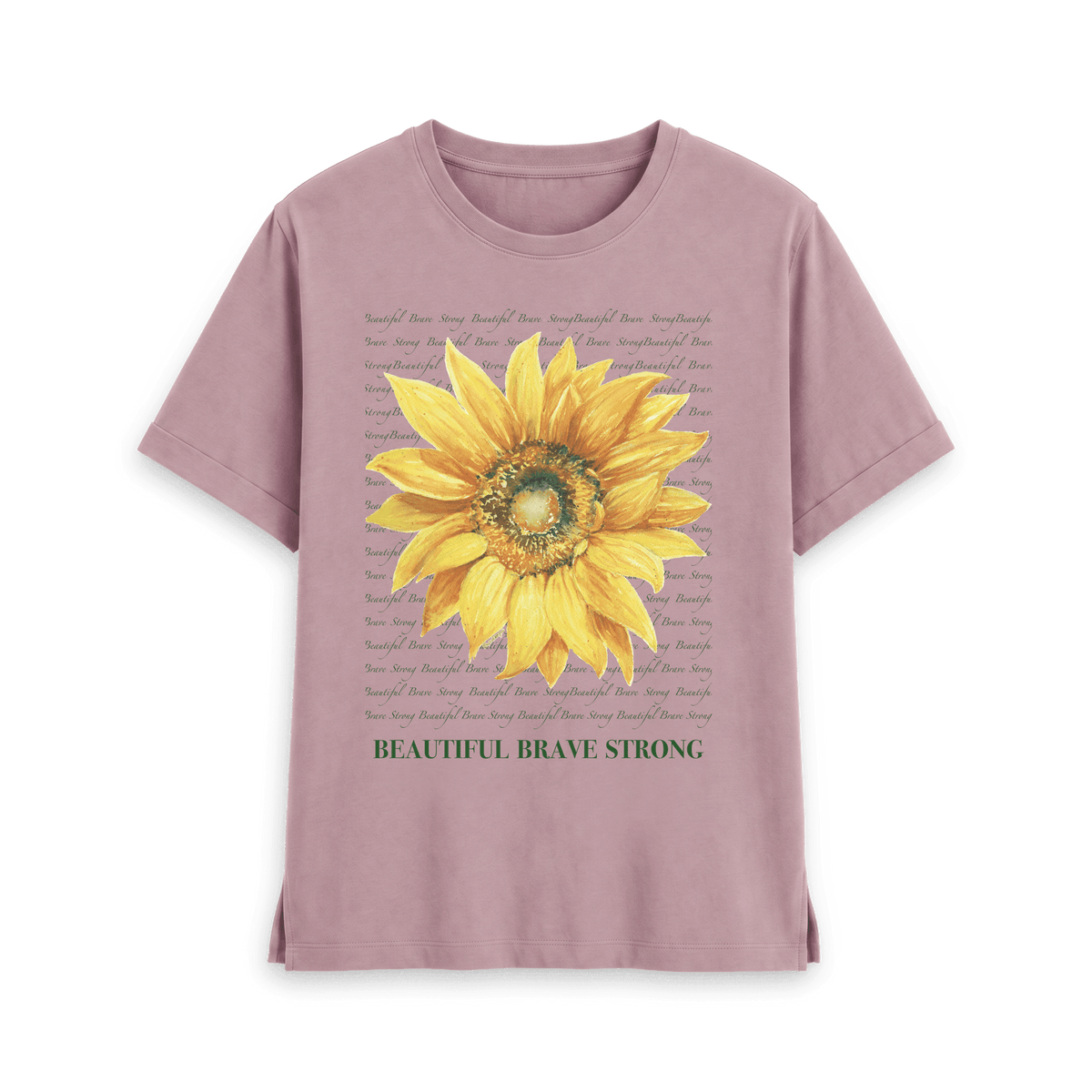 Mauve Printed T-shirt Front