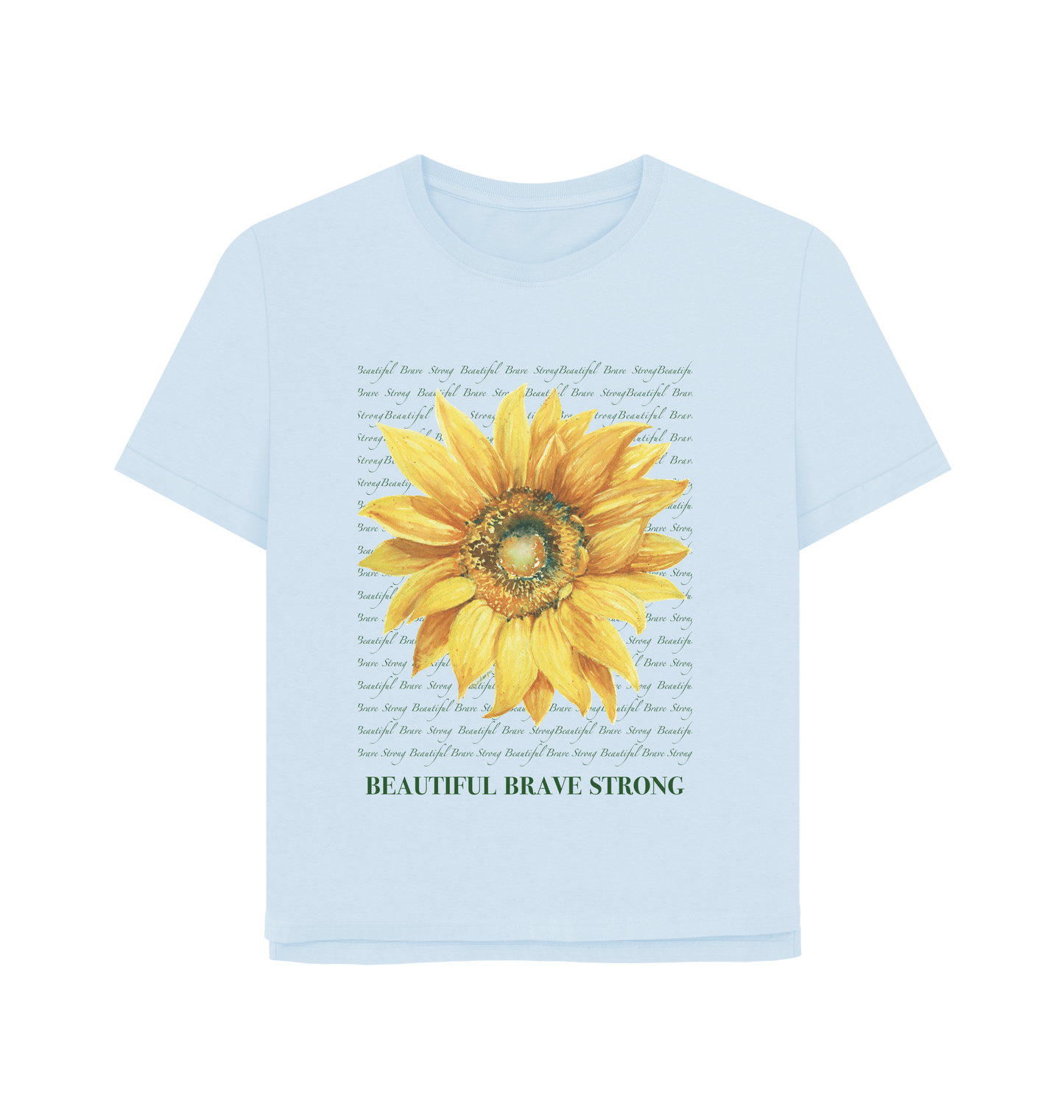 Sky Blue Printed T-shirt Front