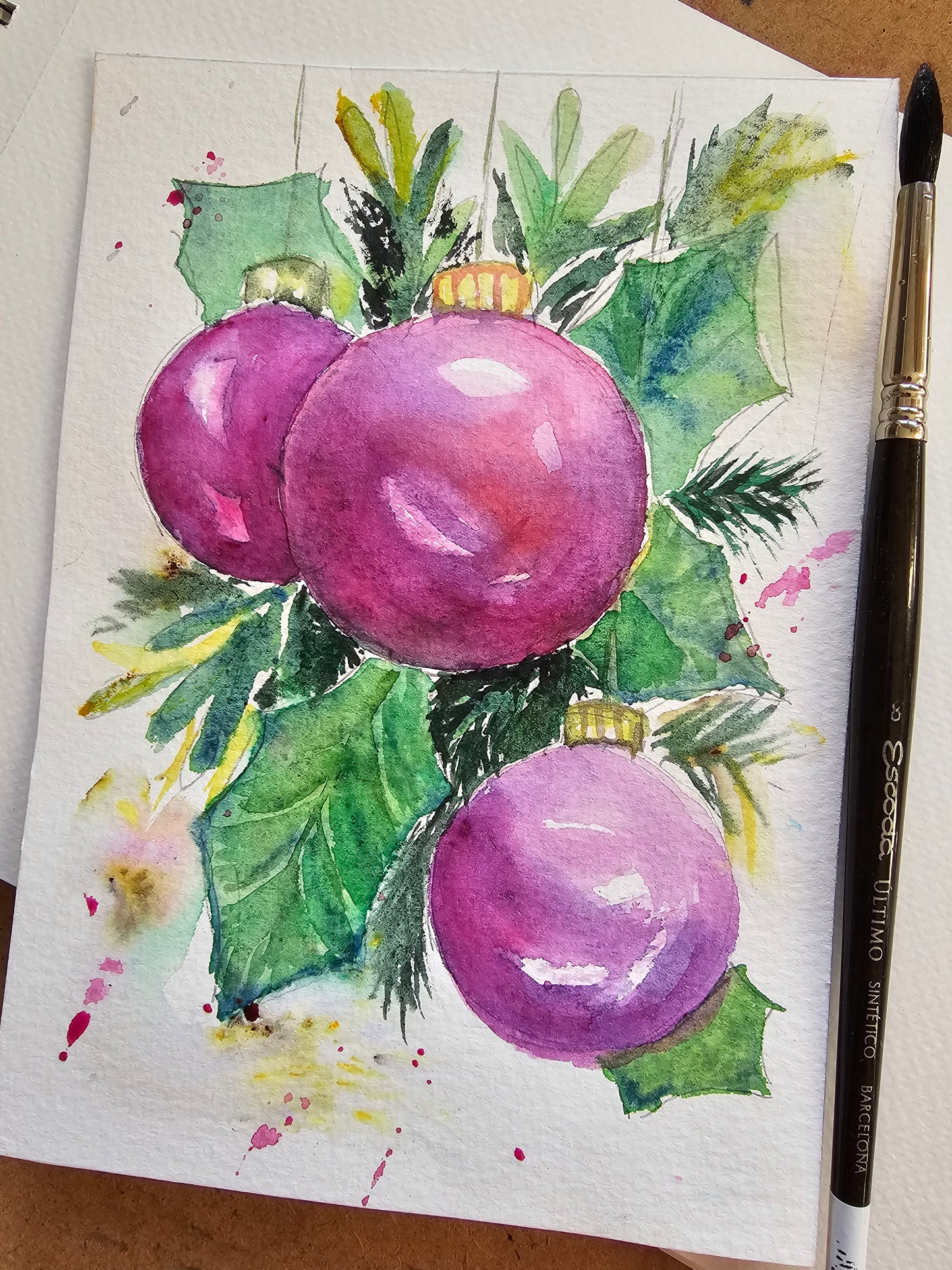 Christmas card painting workshop- Fri 14 Nov- 7 pm