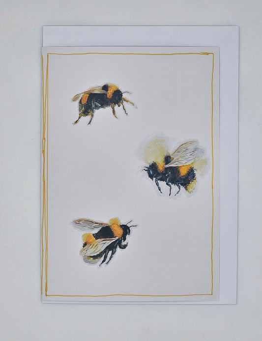 Greeting card- We Three Bees