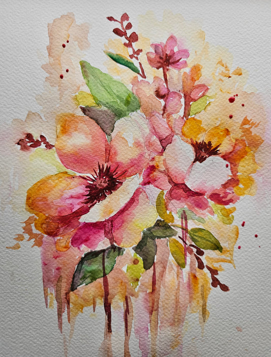 Flowing Flowers painting workshop- Mon 7 July - 7 pm