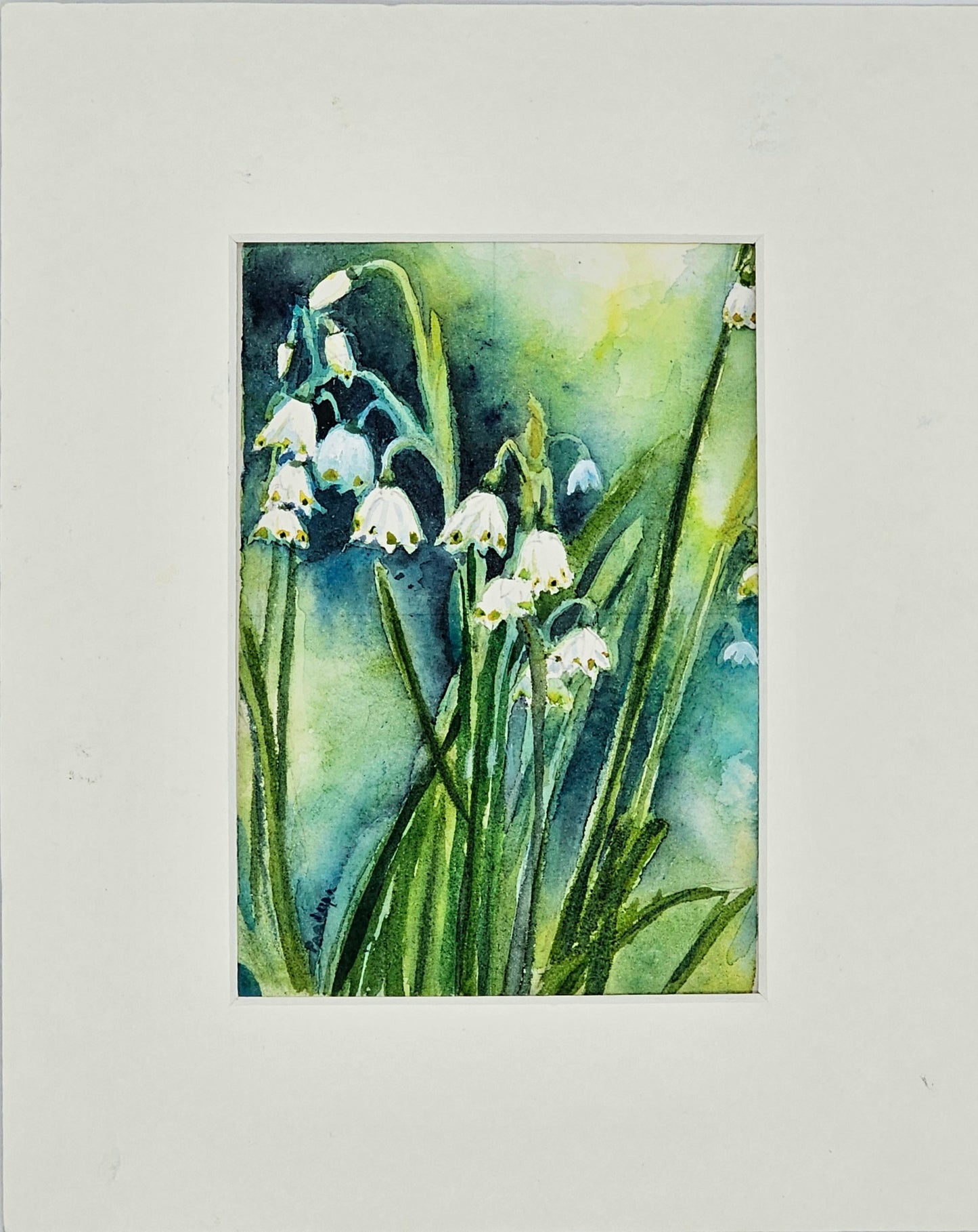 Spring Drops-  original watercolour painting- 4x6 inches