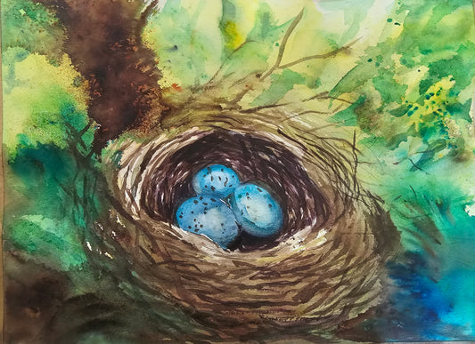Eggs In The Nest painting workshop- Mon 30 June - 7 pm