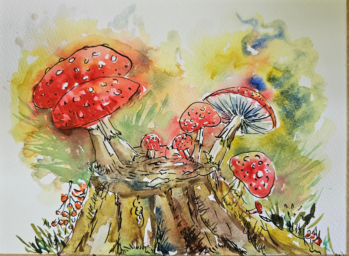 Mushroom pen and wash workshop- Fri 17 Oct - 10 am