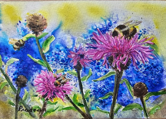 By The River -  original watercolour painting- 4x6 inches