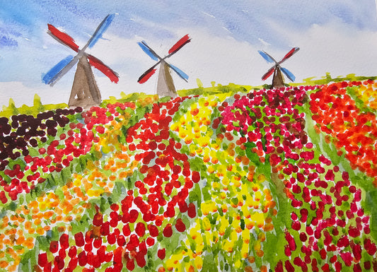 Tulip Fields painting workshop- Mon 16 March - 10 am