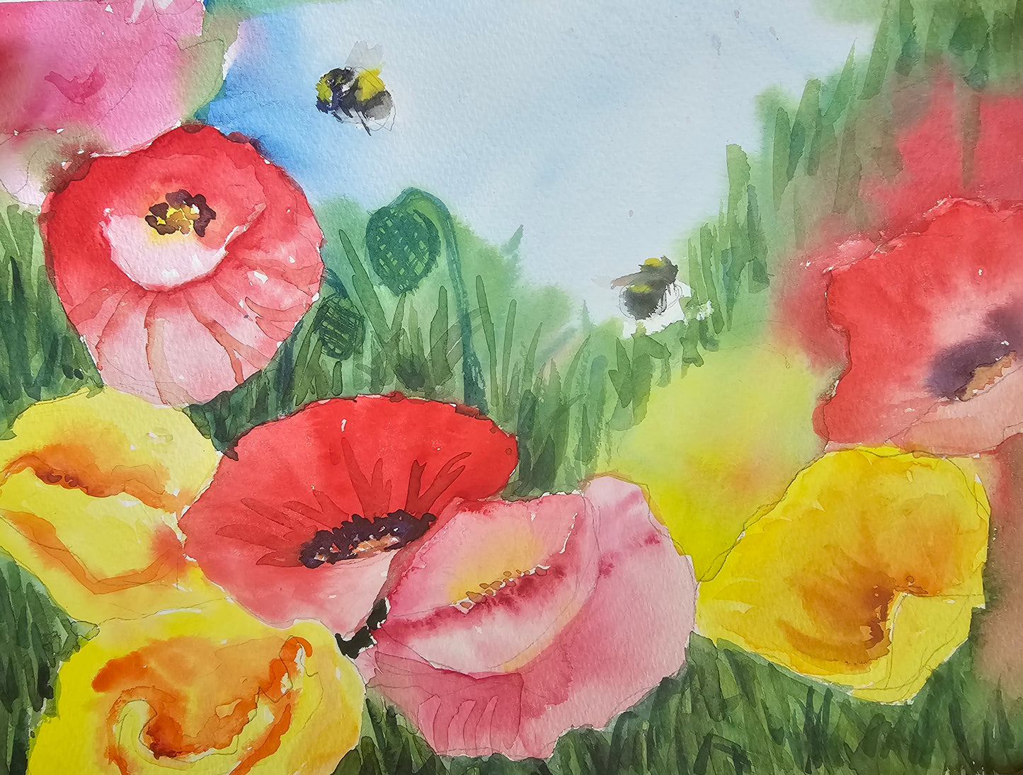 Poppies painting workshop- Thurs 18 &25 June - 10 am