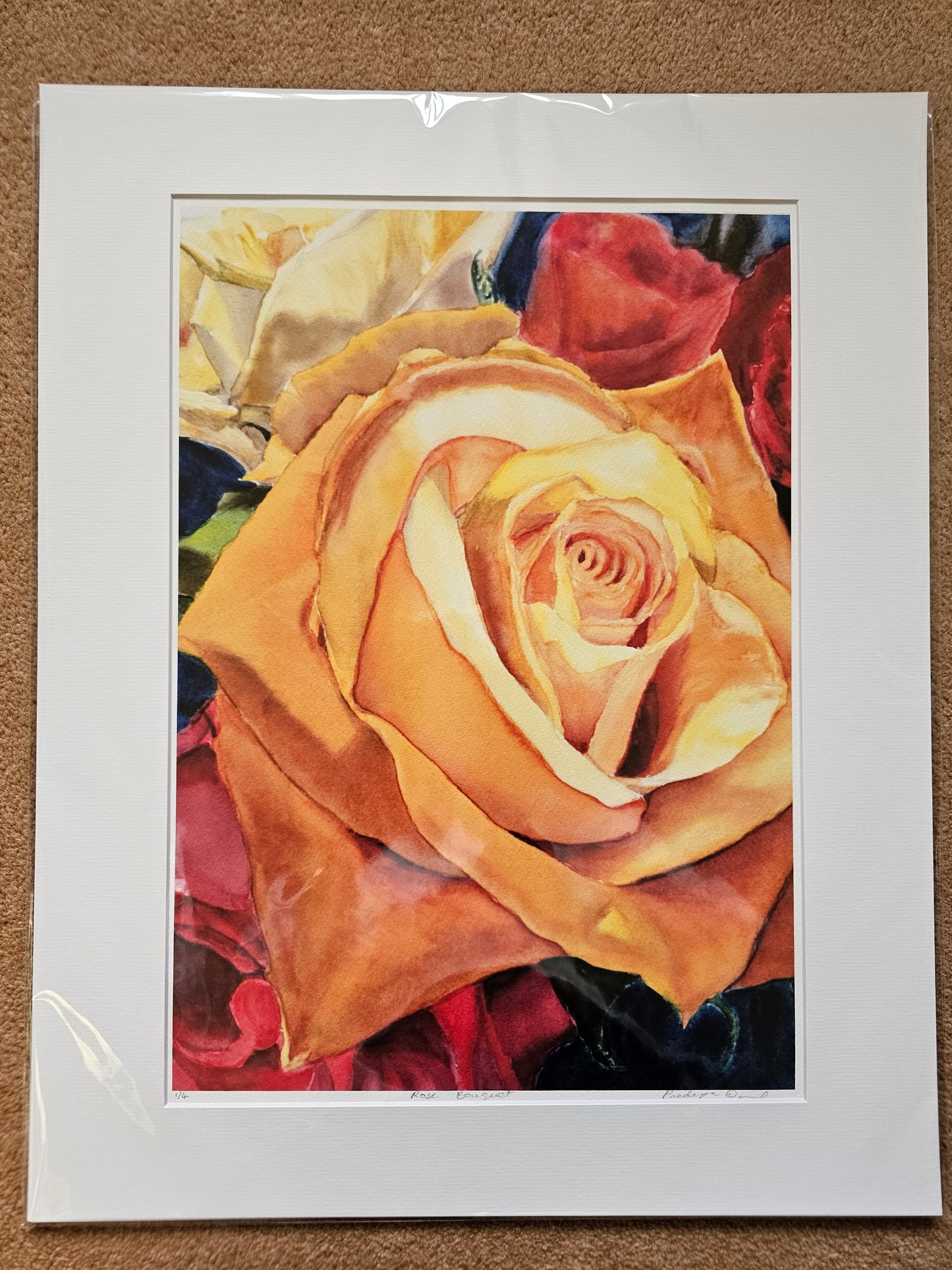 Rose Bouquet- Limited Edition Fine Art Print- A3 & A4 size