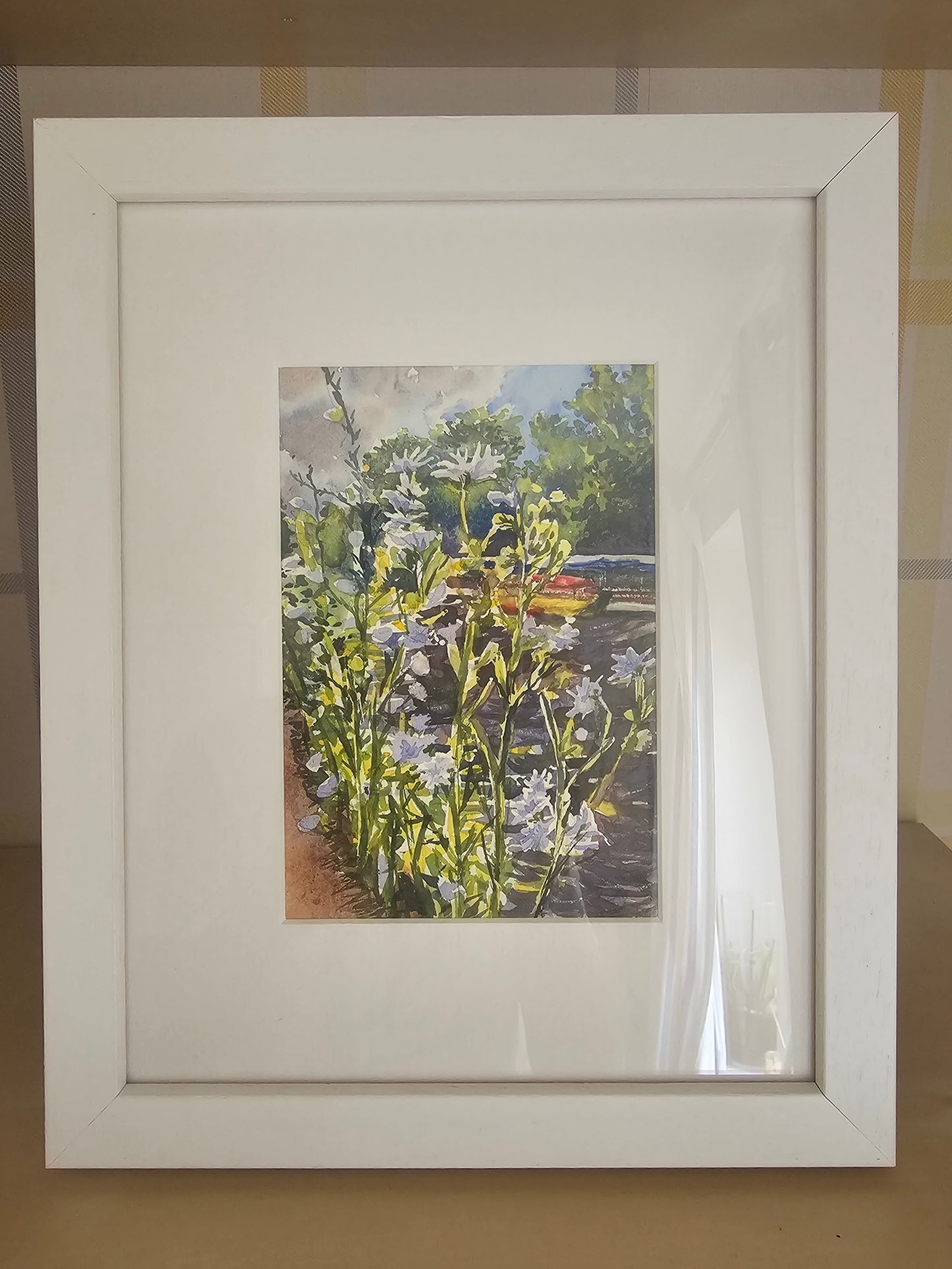 Riverside Chicory -  original watercolour painting- 4x6 inches