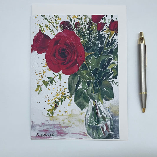 Greeting card- Red Roses