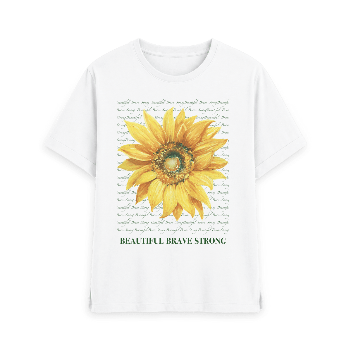White Printed T-shirt Front