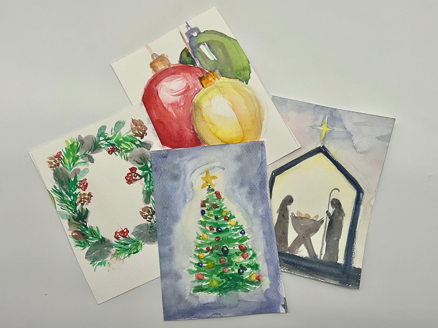 Christmas card painting workshop 4 December 7 pm