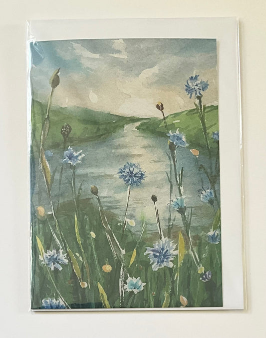 Greeting card- A Cornflower Way