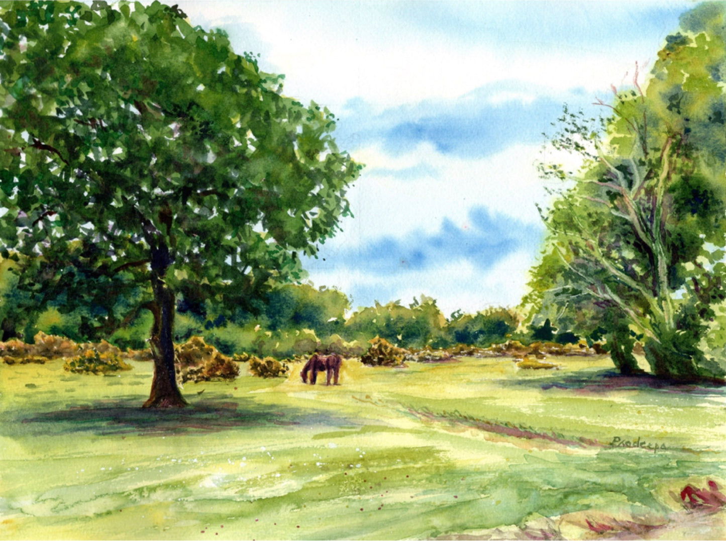 Untamed - Original Watercolour Painting, 35x 26 cm (approx)