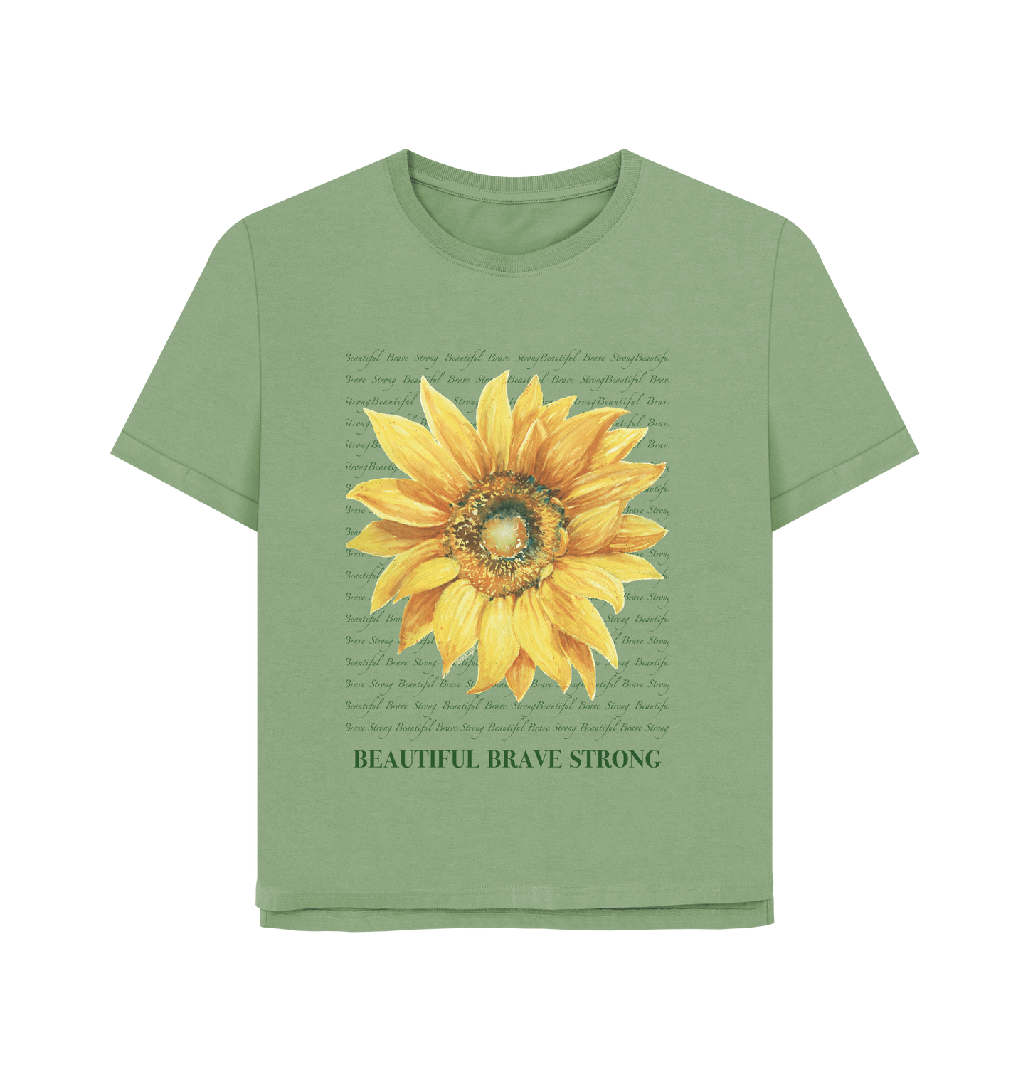 Sage Printed T-shirt Front