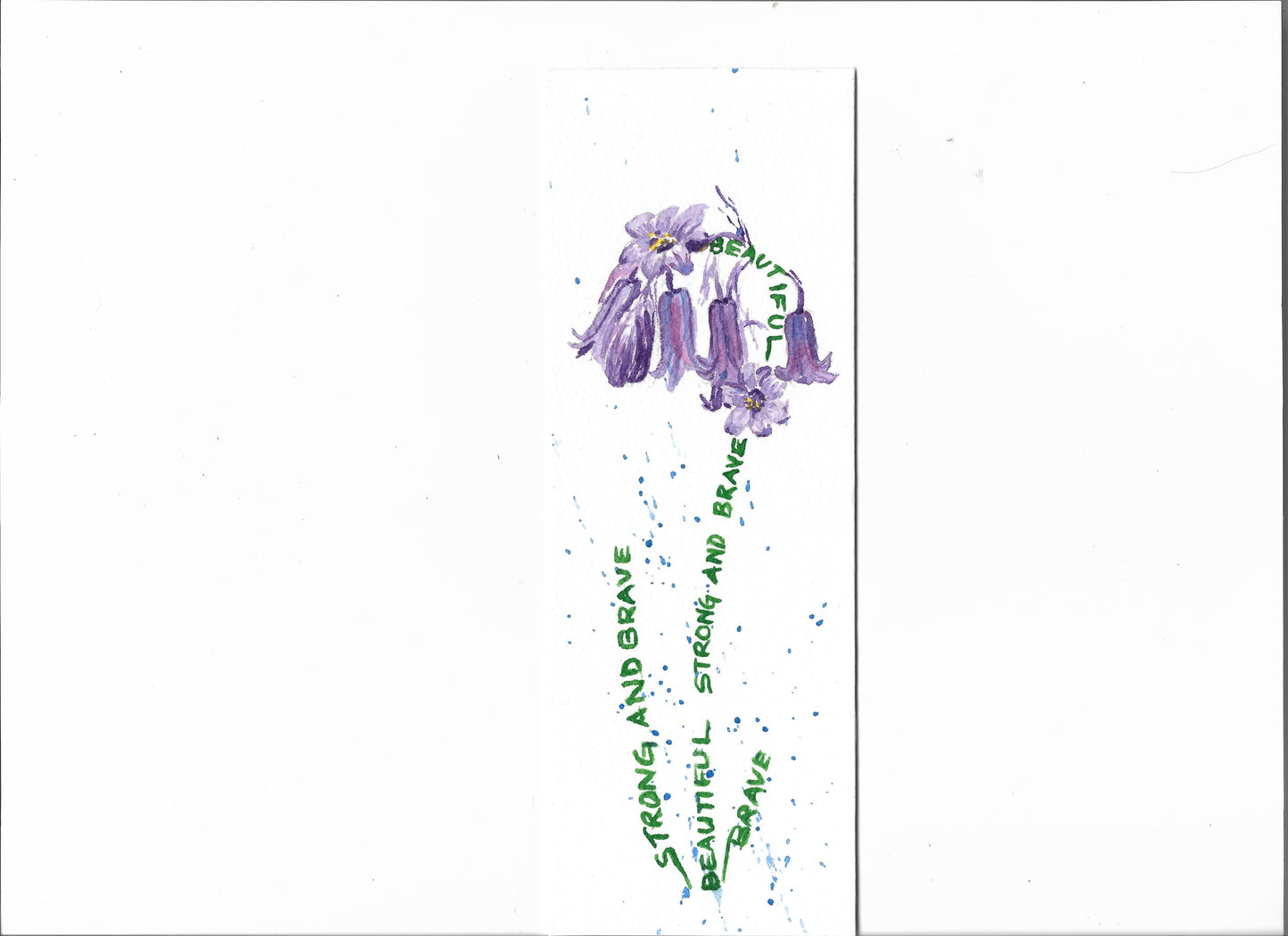 Personalised bookmark - Original watercolour painting