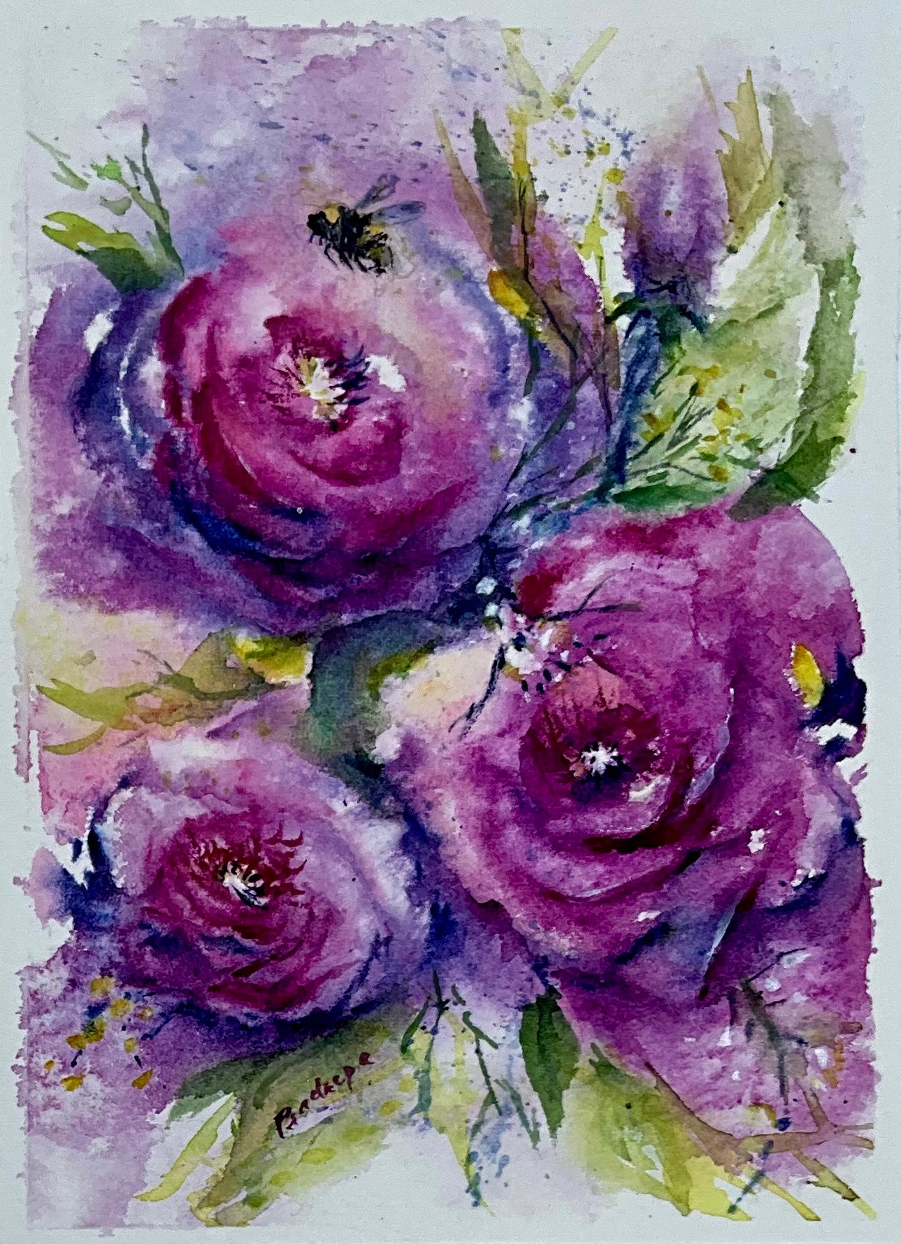 Purple Inspiration - original watercolour painting