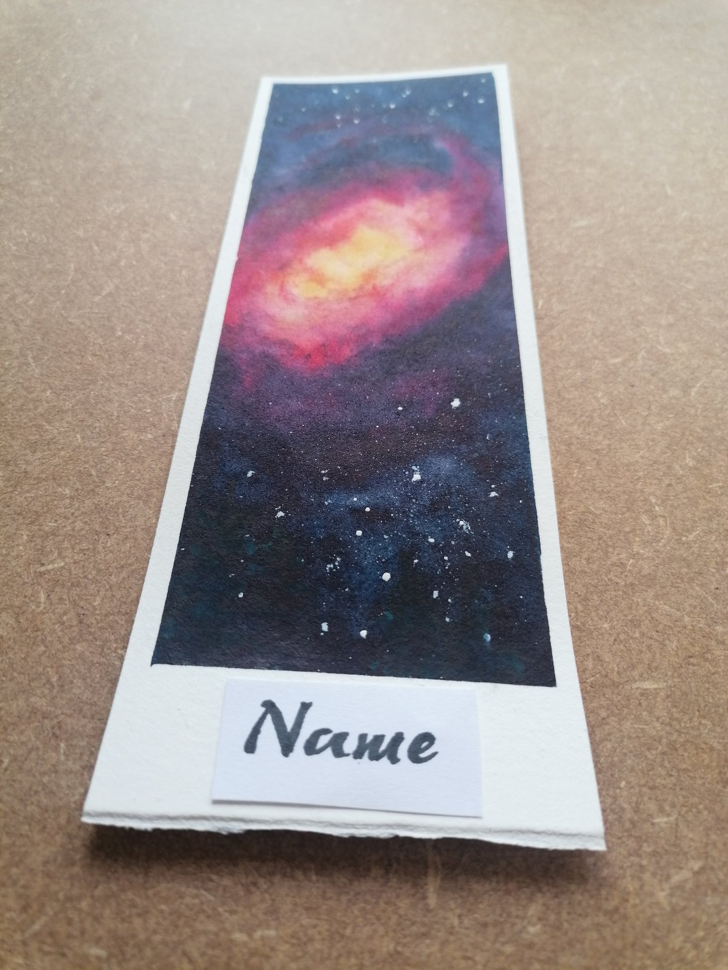 Galaxy/Night sky bookmark - Personalisable -Original Watercolour Painting