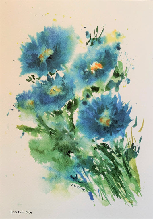 Beauty in Blue - Original Art Print - Framing options available