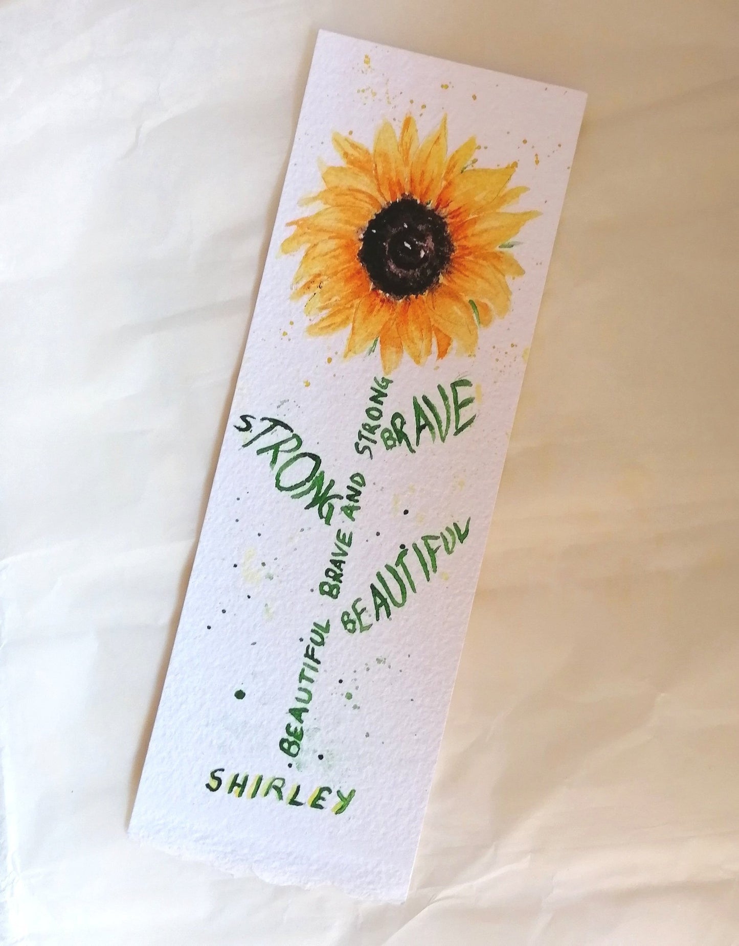 Personalised bookmark - Original watercolour painting