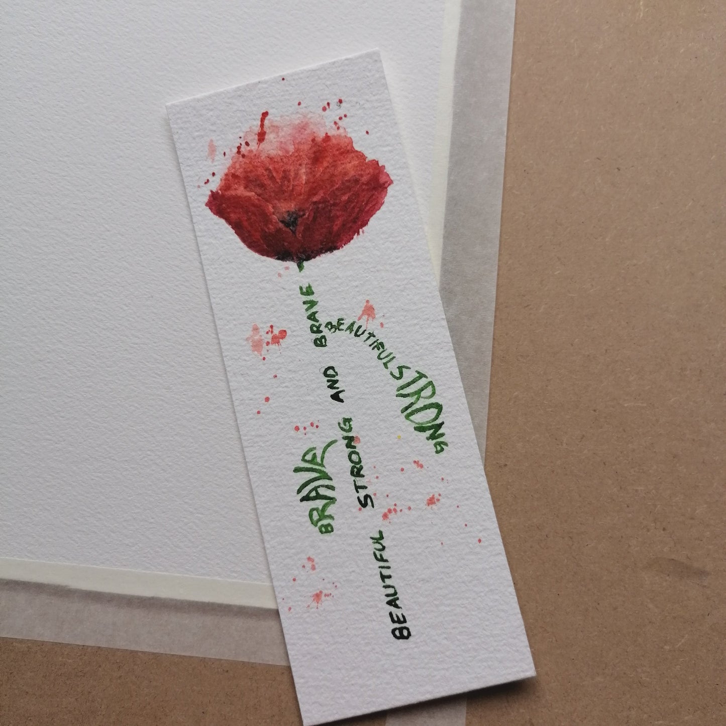 Personalised bookmark - Original watercolour painting