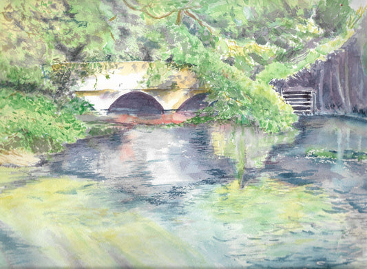 Itchen Beauty - To the Bridge - Original Watercolour Painting