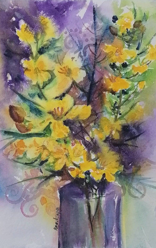 Lost in Golden Richness - original watercolour painting