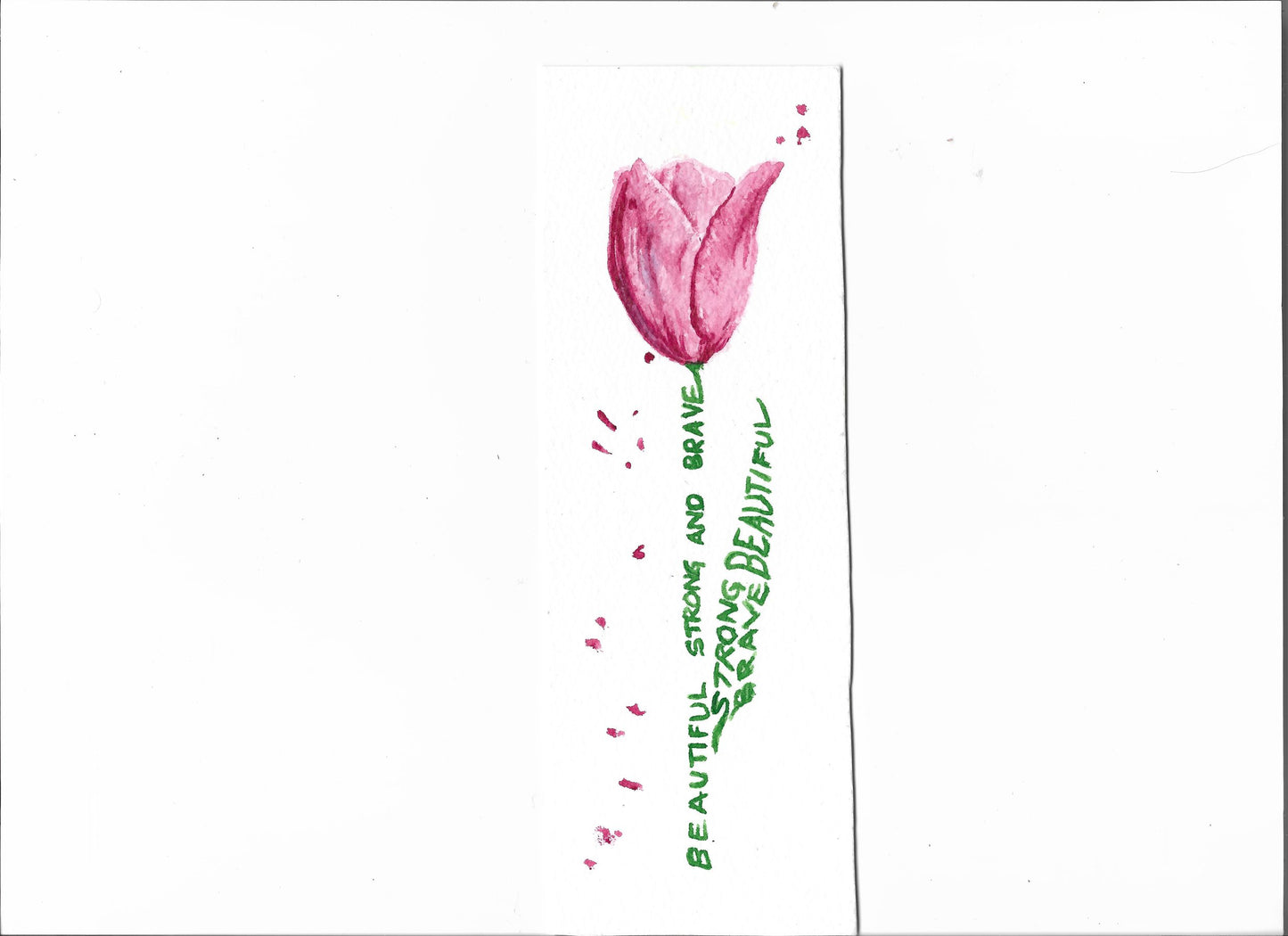 Personalised bookmark - Original watercolour painting